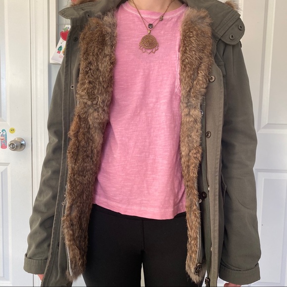 Real fur, natural fur rabbit lined parka from Nordstrom - Picture 7 of 7
